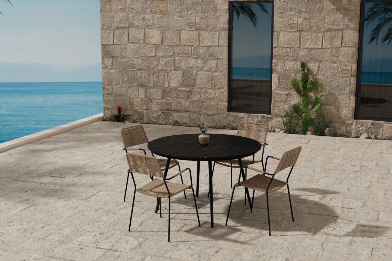 San Vito, Lindos – Ensemble repas – Noir