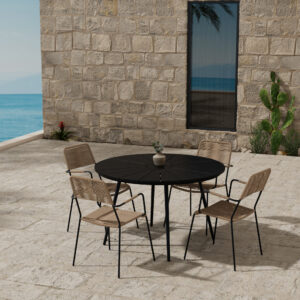 San Vito, Lindos – Ensemble repas – Noir