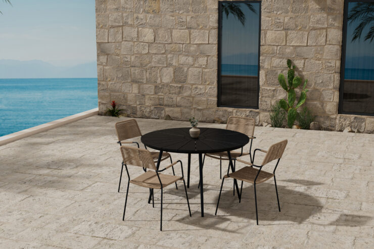 San Vito, Lindos – Ensemble repas – Noir