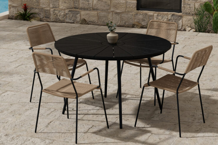 San Vito, Lindos – Ensemble repas – Noir
