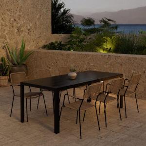 Break, Lindos – Ensemble repas – Noir