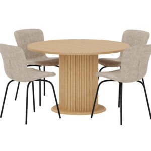 Reko, Linus – Ensemble repas rond – Naturel