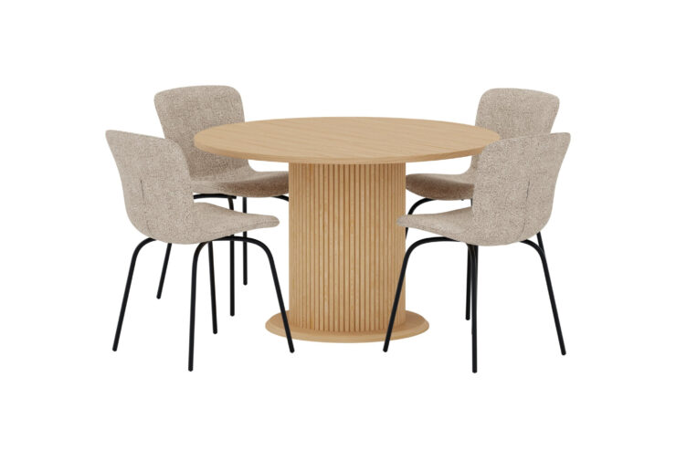 Reko, Linus – Ensemble repas rond – Naturel