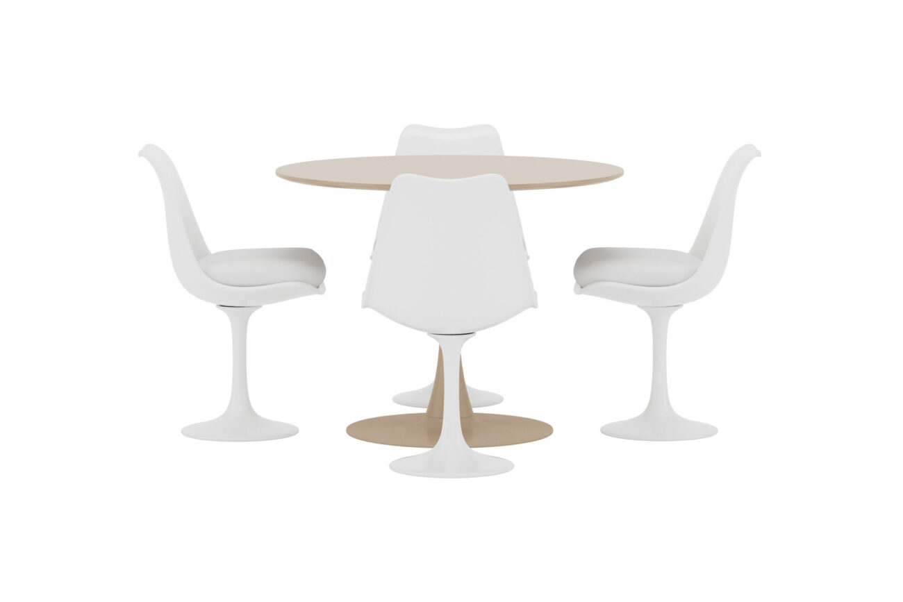Glade, Hamden – Ensemble repas rond – Beige