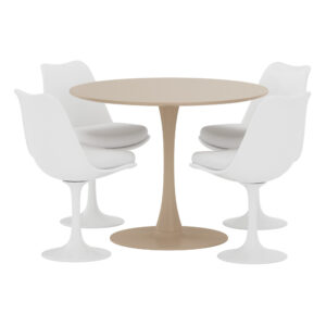 Glade, Hamden – Ensemble repas rond – Beige
