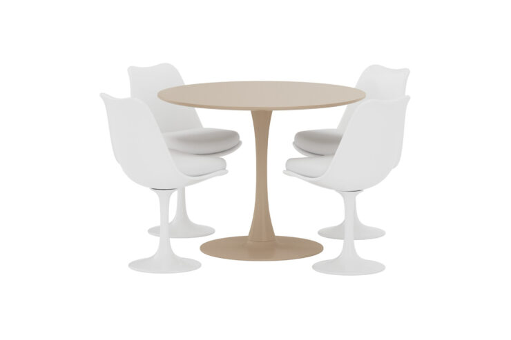 Glade, Hamden – Ensemble repas rond – Beige