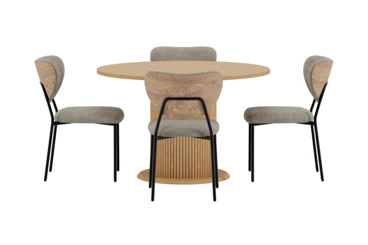 Reko, Butterfly – Ensemble repas rond – Naturel