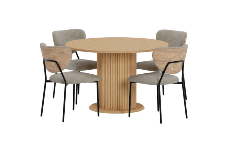 Reko, Butterfly – Ensemble repas rond – Naturel
