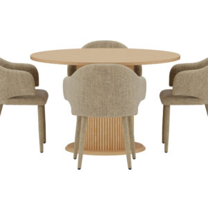 Reko, Evelin – Ensemble repas rond – Naturel