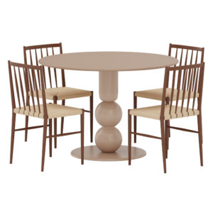 Boule, Enes – Ensemble repas rond – Beige
