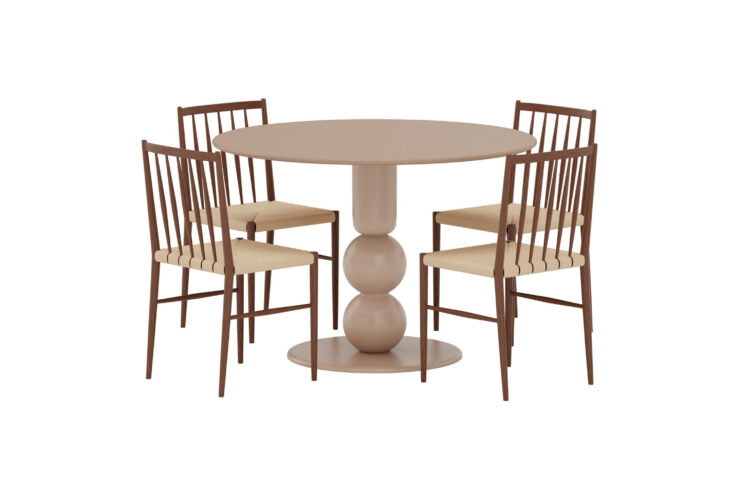 Boule, Enes – Ensemble repas rond – Beige