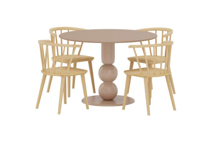 Boule, Bobby – Ensemble repas rond – Beige