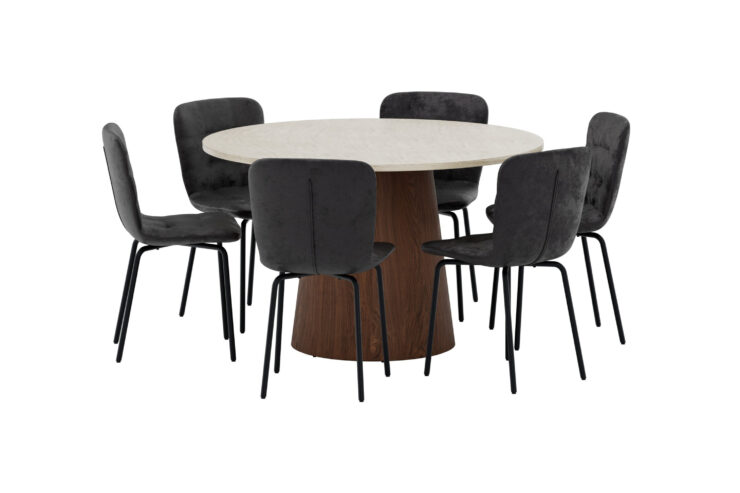 Lanzo, Punsch – Ensemble repas rond – Beige