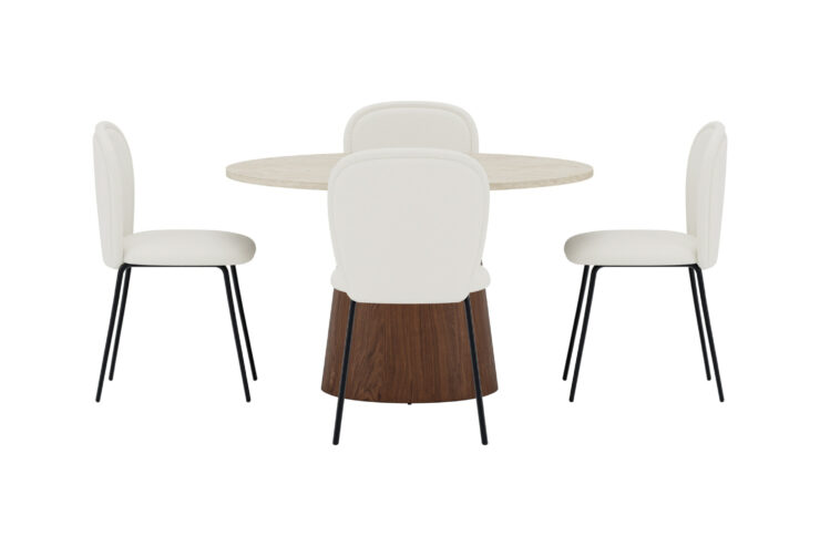 Lanzo, Carl – Ensemble repas rond – Beige