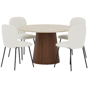 Lanzo, Carl – Ensemble repas rond – Beige