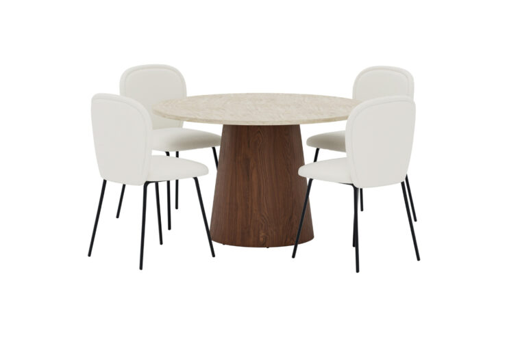 Lanzo, Carl – Ensemble repas rond – Beige