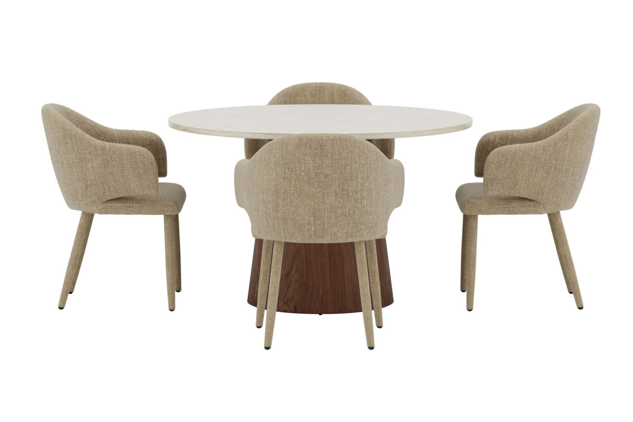 Lanzo, Evelin – Ensemble repas rond – Beige