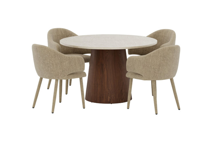 Lanzo, Evelin – Ensemble repas rond – Beige