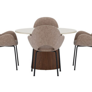 Lanzo, Florensa – Ensemble repas rond – Beige