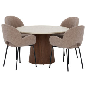 Lanzo, Florensa – Ensemble repas rond – Beige