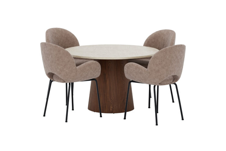 Lanzo, Florensa – Ensemble repas rond – Beige