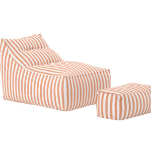 Redang – Fauteuil lounge – Pêche, Blanc – 118 x 83 x 90 cm