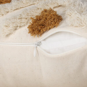 Ada housse de coussin blanc, marron 50 x 30 cm sur fond clair