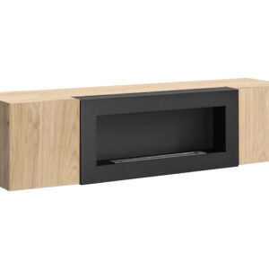 Ensemble TV mural Fly B-K – hickory Jackson – 160 x 1,6 x 158 cm