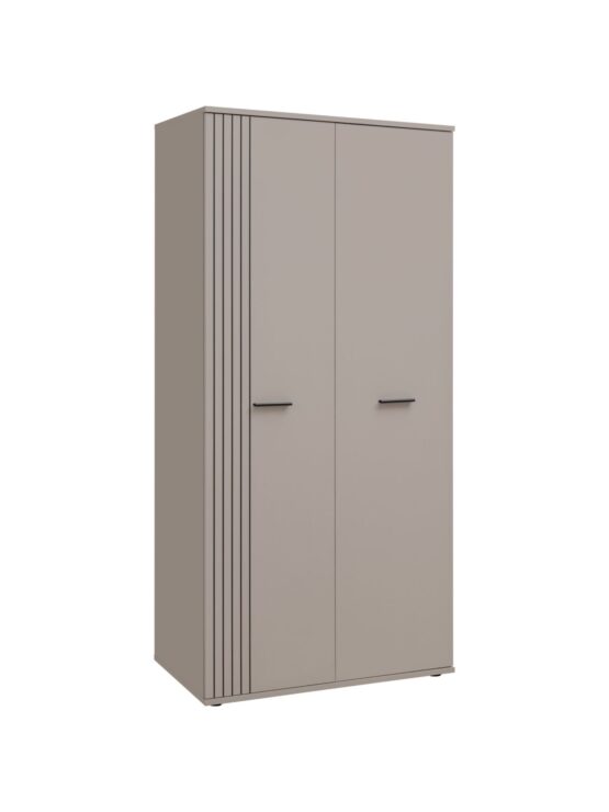Armoire Sigma 2 portes – cachemire, noir – 90 x 55 x 191 cm