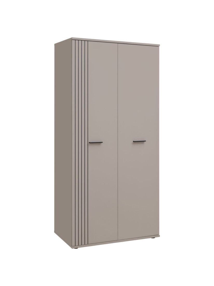 Armoire Sigma 2 portes – cachemire, noir – 90 x 55 x 191 cm
