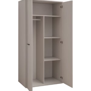 Armoire Sigma 2 portes – cachemire, noir – 90 x 55 x 191 cm