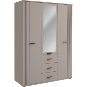 Armoire Sigma 3 portes – cachemire, noir – 135 x 55 x 191 cm