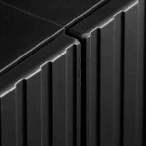Composition TV murale Soul – noir et chêne Vicking – 300 x 45 x 160 cm