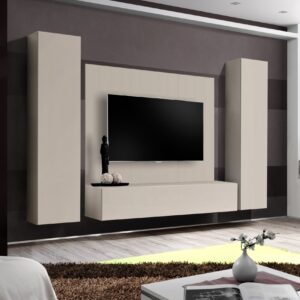 Ensemble TV mural Fly A-P1 – cachemire – 260 x 40 x 170 cm