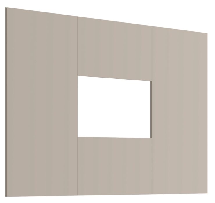 Ensemble TV mural Fly B – cachemire – 160 x 1,6 x 148 cm