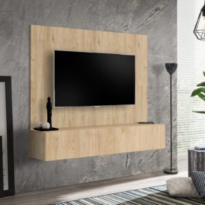 Ensemble TV mural Fly B – hickory Jackson – 160 x 1,6 x 148 cm