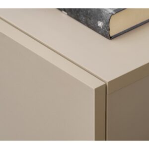 Ensemble TV mural Gina avec cheminée – gris argile et effet marbre noir – 270 x 40 x 158 cm