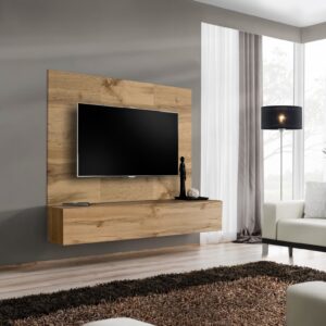 Ensemble TV mural Switch PR1 – chêne Wotan – 180 x 40 x 148 cm