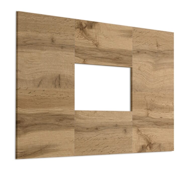 Ensemble TV mural Switch PR1 – chêne Wotan, noir – 180 x 40 x 148 cm