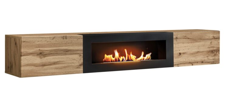 Ensemble TV mural Switch PRK – chêne Wotan – 180 x 40 x 148 cm