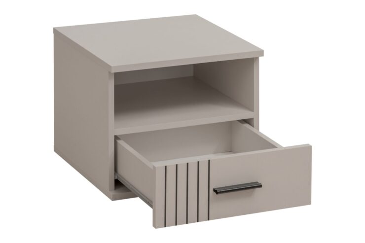 Table de chevet Sigma – cachemire, noir – 45 x 40 x 38 cm