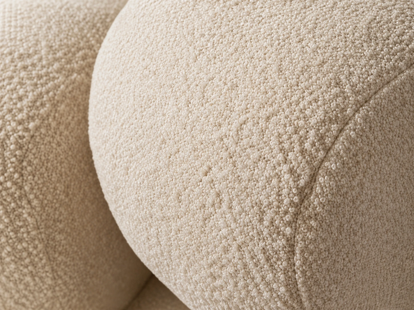 Détail d’un tissu bouclé beige