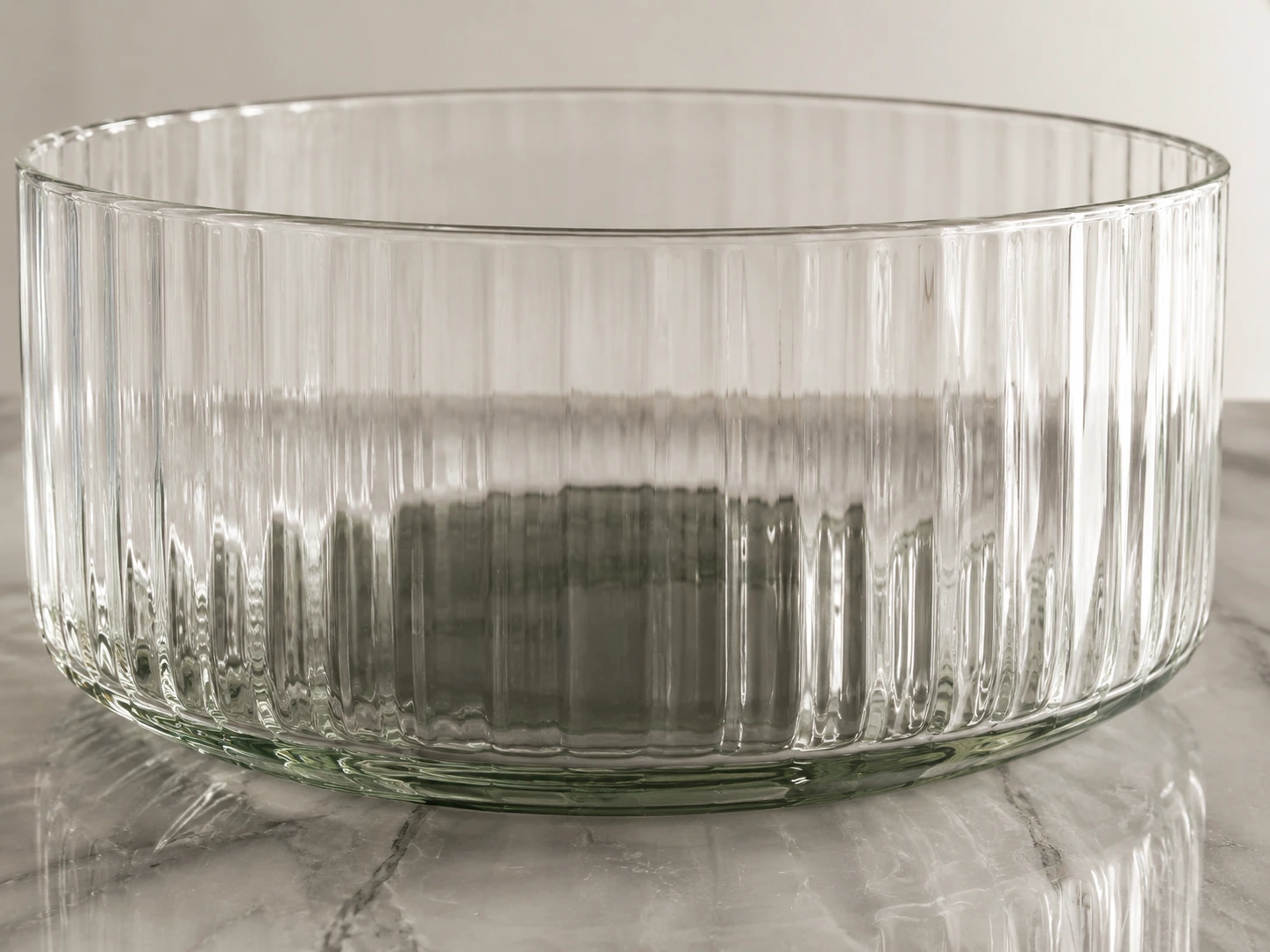 Détail d’un verre transparent texturé