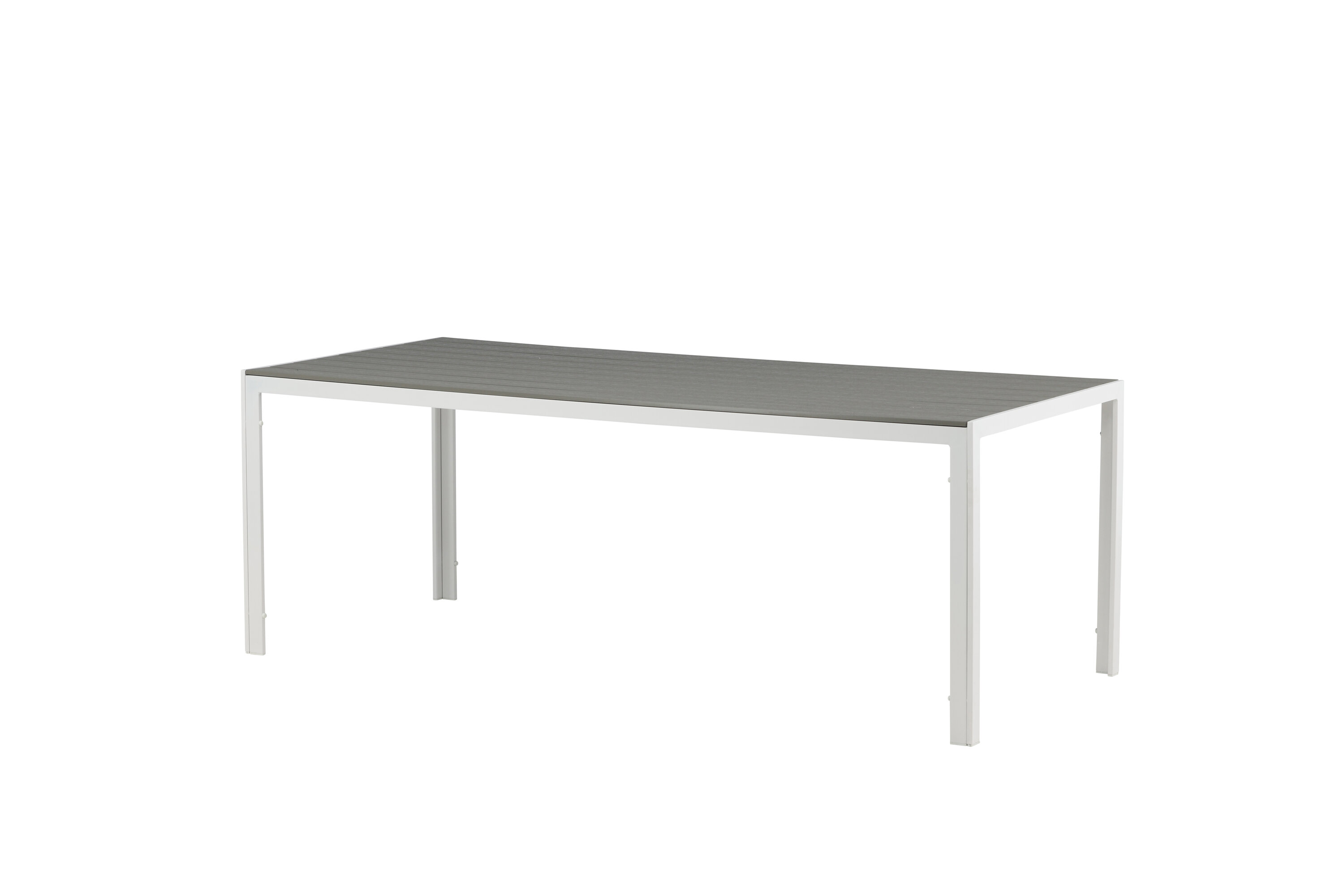 Break table à manger rectangulaire gris, blanc 205 x 90 cm sur fond clair