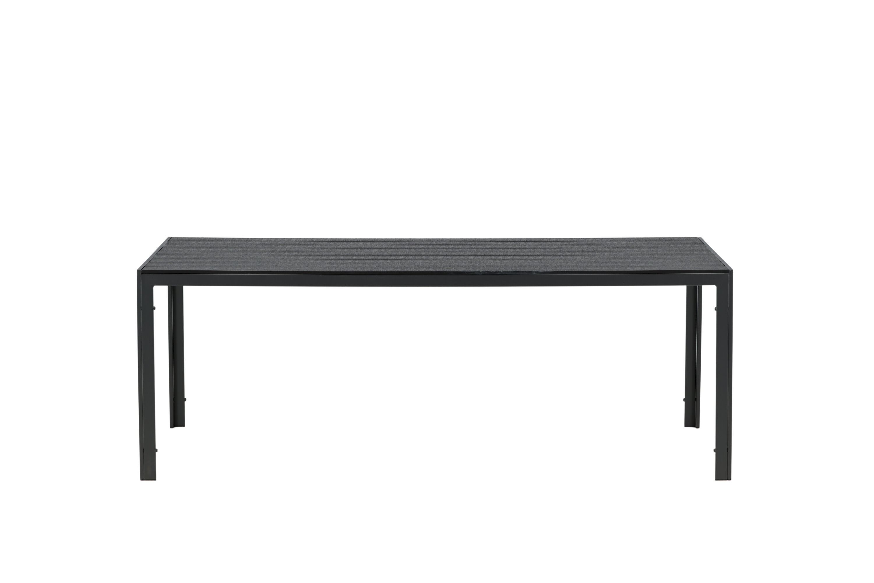 Break table à manger rectangulaire noir 205 x 90 cm sur fond clair
