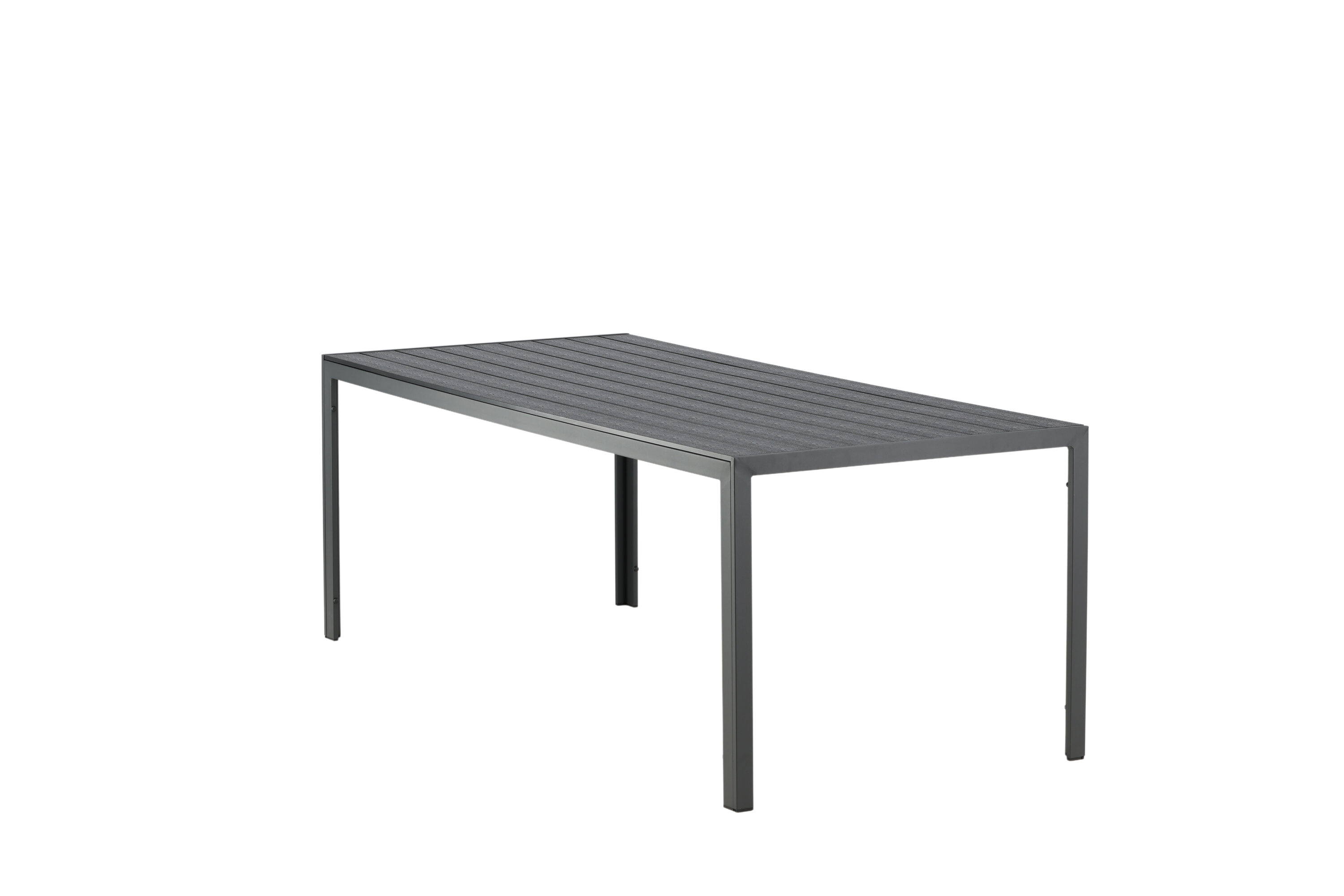Break table à manger rectangulaire noir 205 x 90 cm sur fond clair