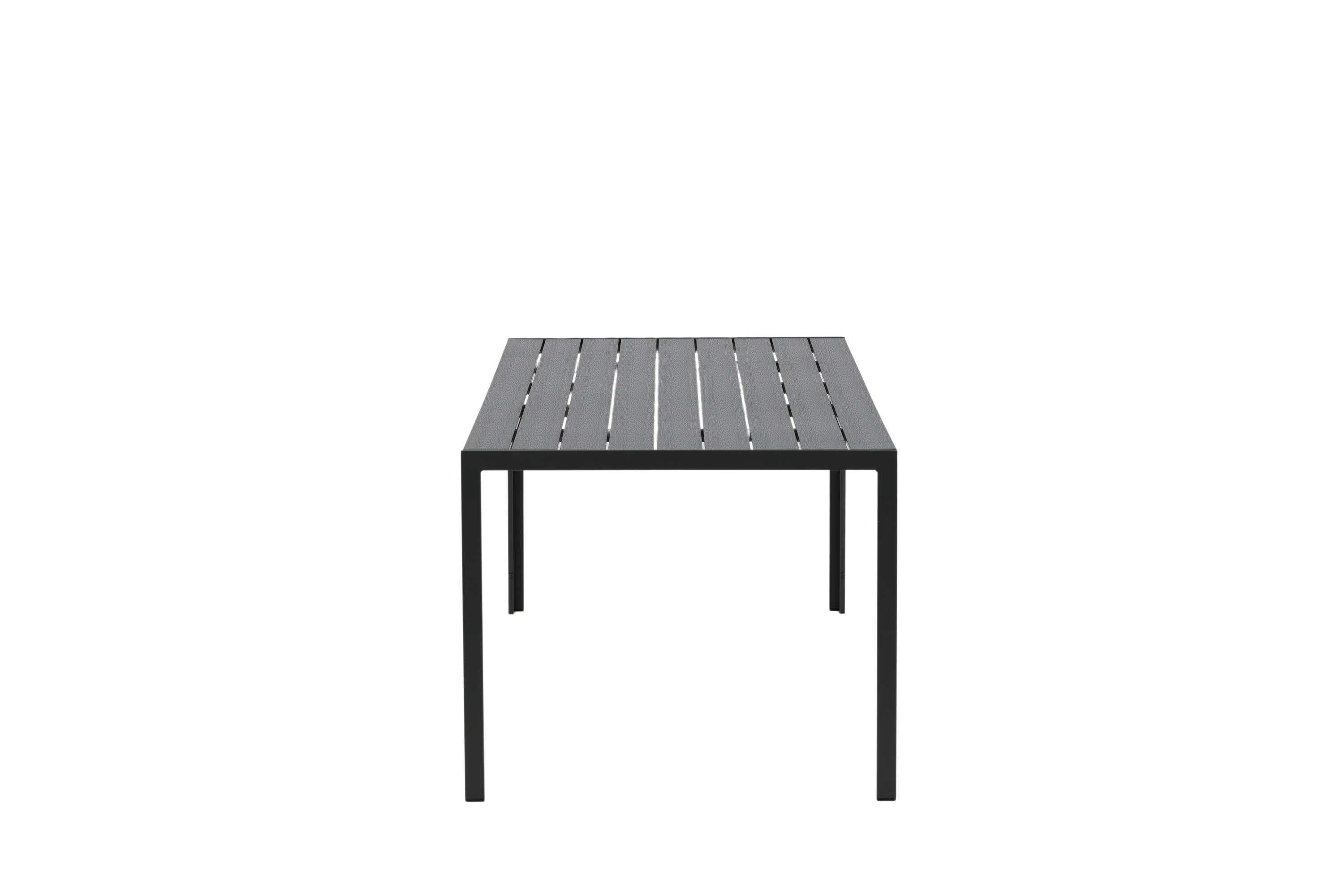 Break table à manger rectangulaire noir 205 x 90 cm sur fond clair