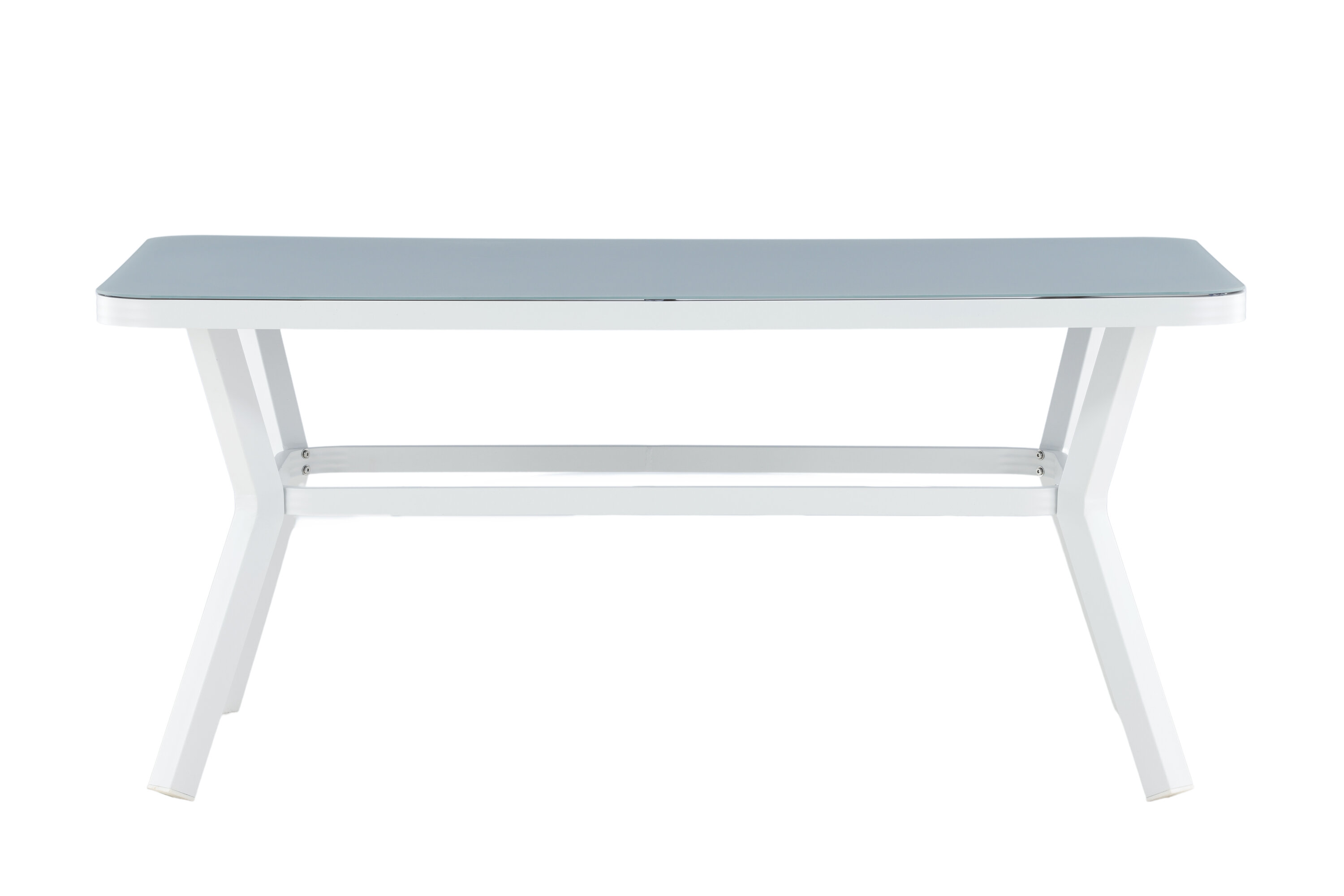 Virya table à manger rectangulaire gris, blanc 160 x 90 cm sur fond clair