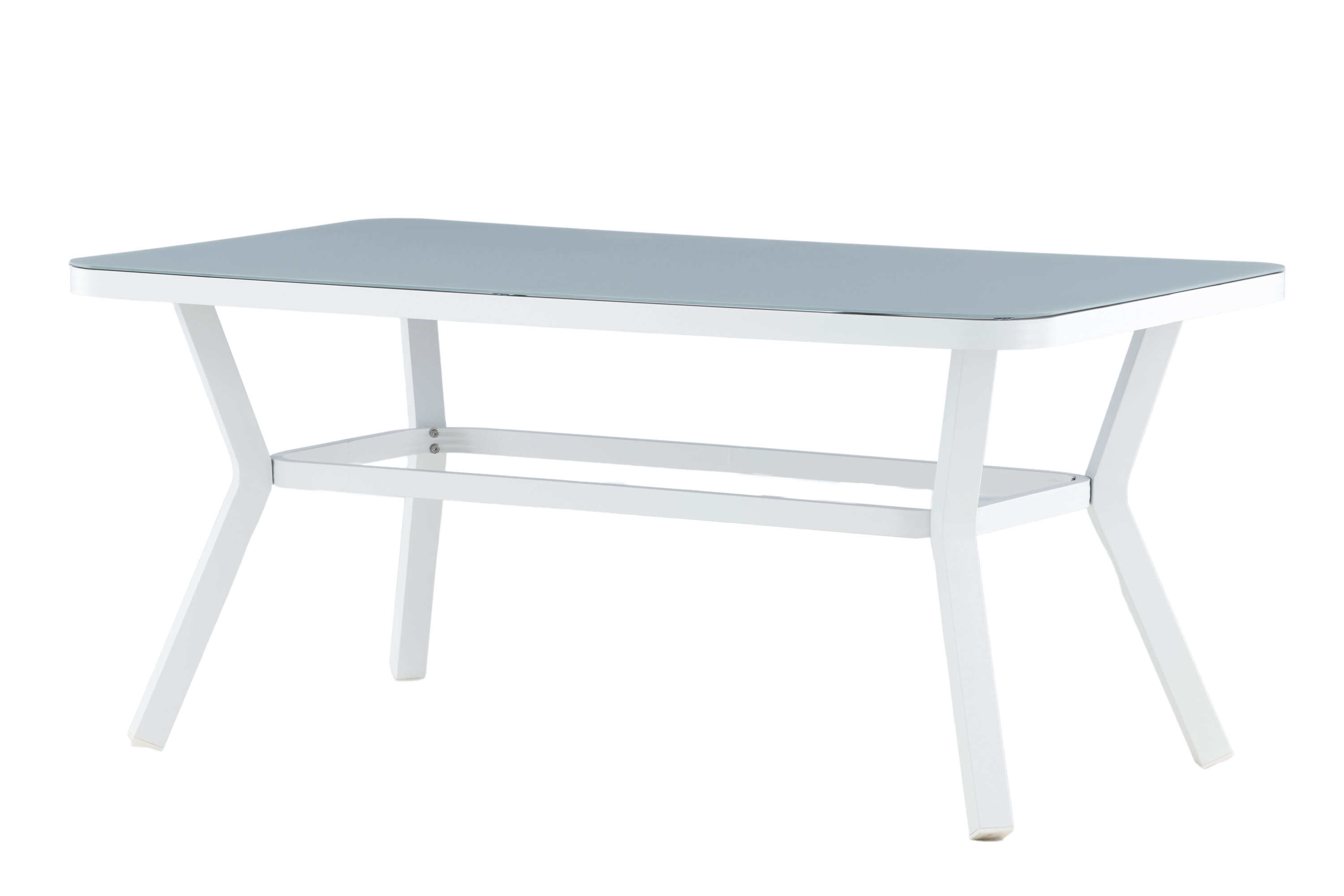Virya table à manger rectangulaire gris, blanc 160 x 90 cm sur fond clair