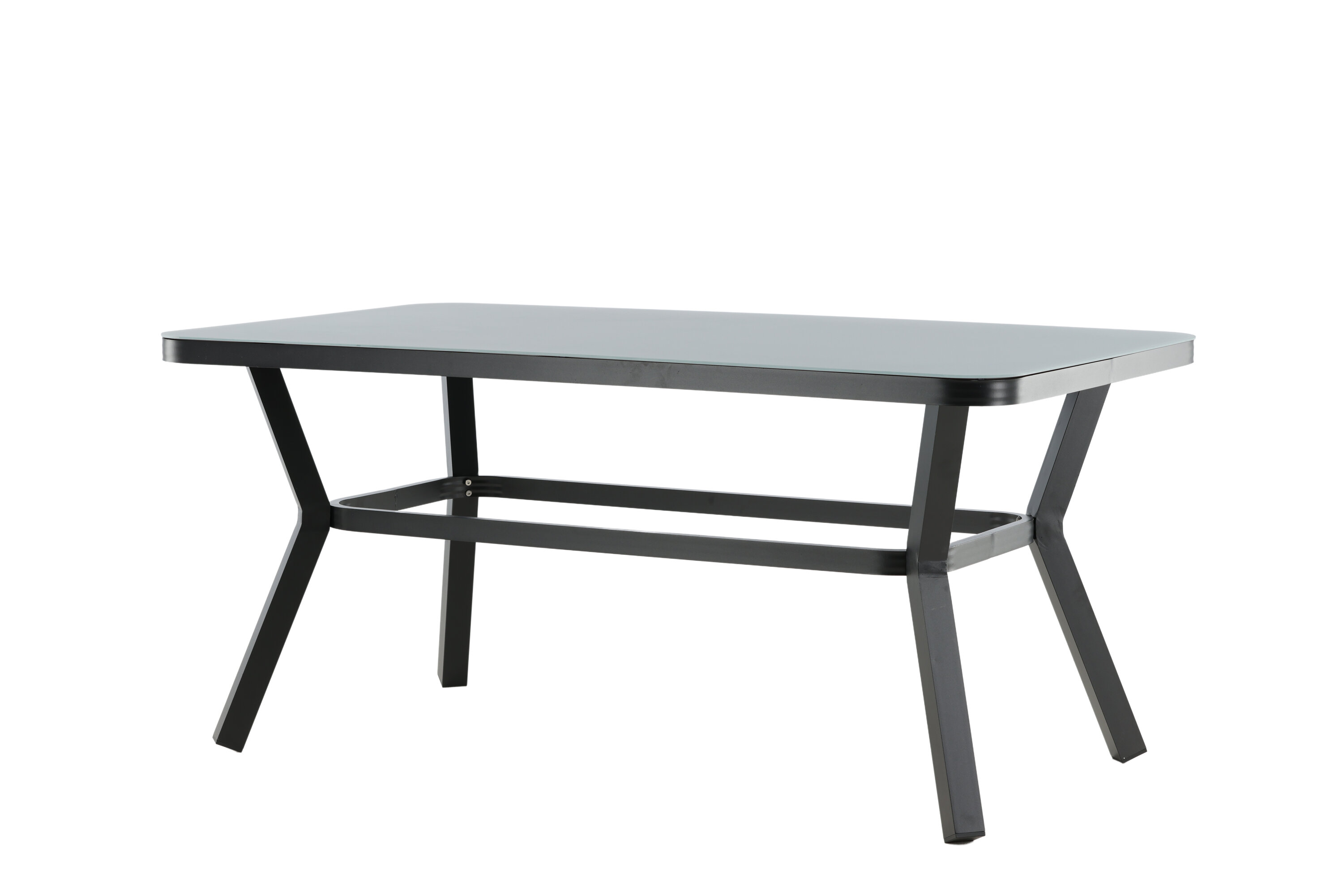 Virya table à manger rectangulaire noir, gris 160 x 90 cm sur fond clair